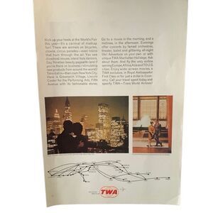 Vintage 1965 TWA Worlds Fair This Year Ad Advertisement